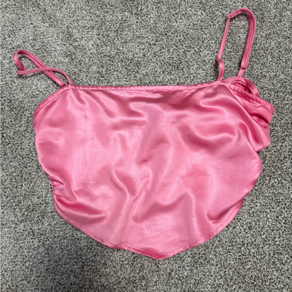 La Hearts Pink Satin Chemise